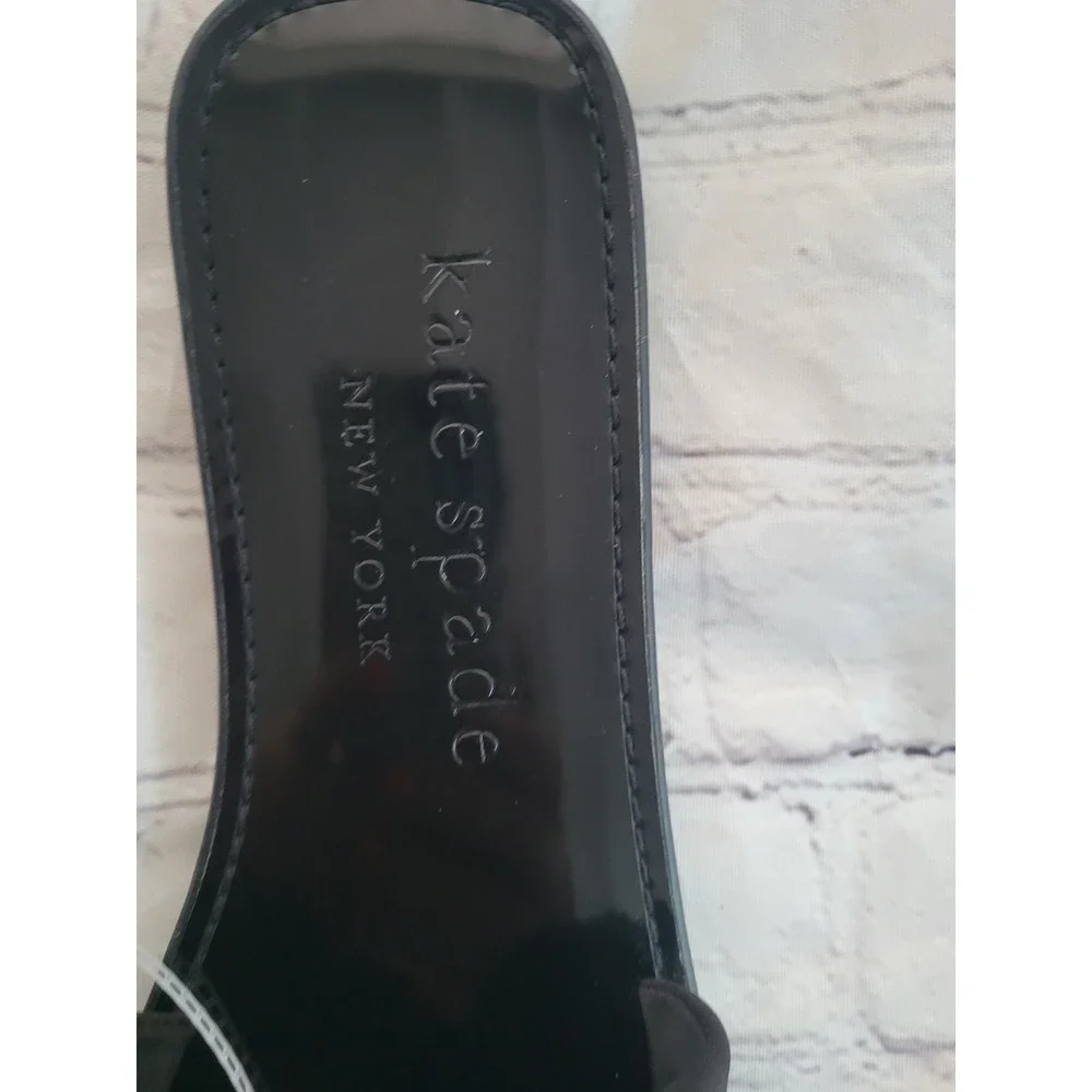 Kate Spade New York Womens Black Bow Slide Sandals Flat Shoes Size 10
